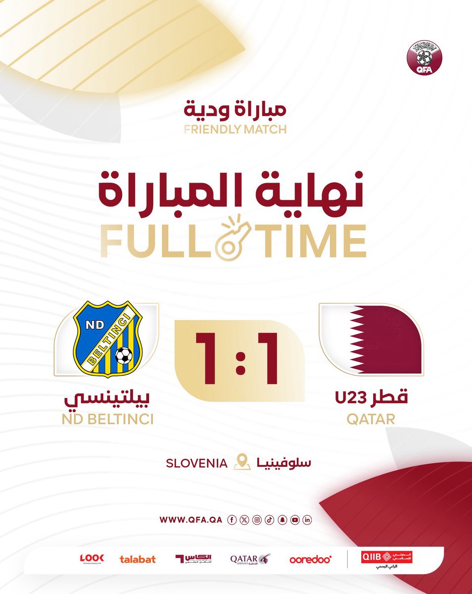 📢 - Full-Time

Qatar U-23 (1) : (1) Belenenses

#AlAnnabi
