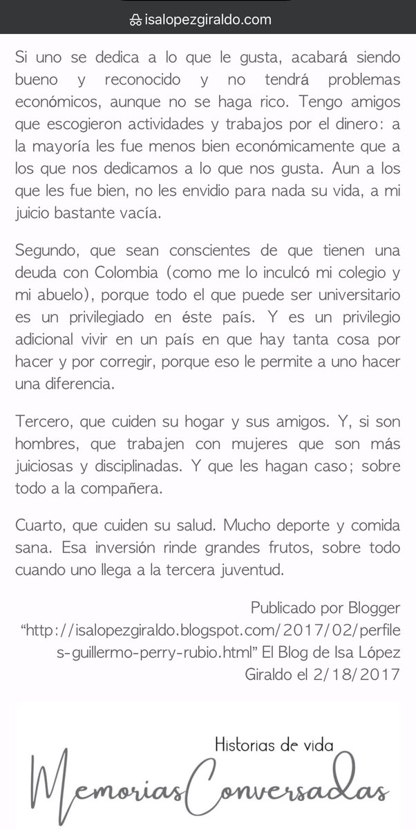 Una lección de Guillermo Perry que atesoro para siempre. 

Ser un buen servidor público exige entender que cada acción tiene un gran impacto en la sociedad.

Por eso, hay que ser propositivos y siempre ir más allá. Es un deber con Colombia.