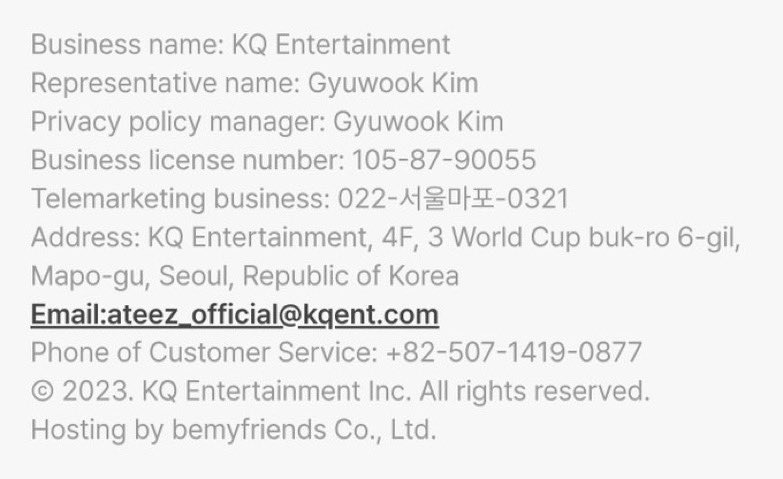 A reminder to those who are sending emails ! Please send one on this Email Id too. It’s an email linked at the bottom of ateez TokToq account.