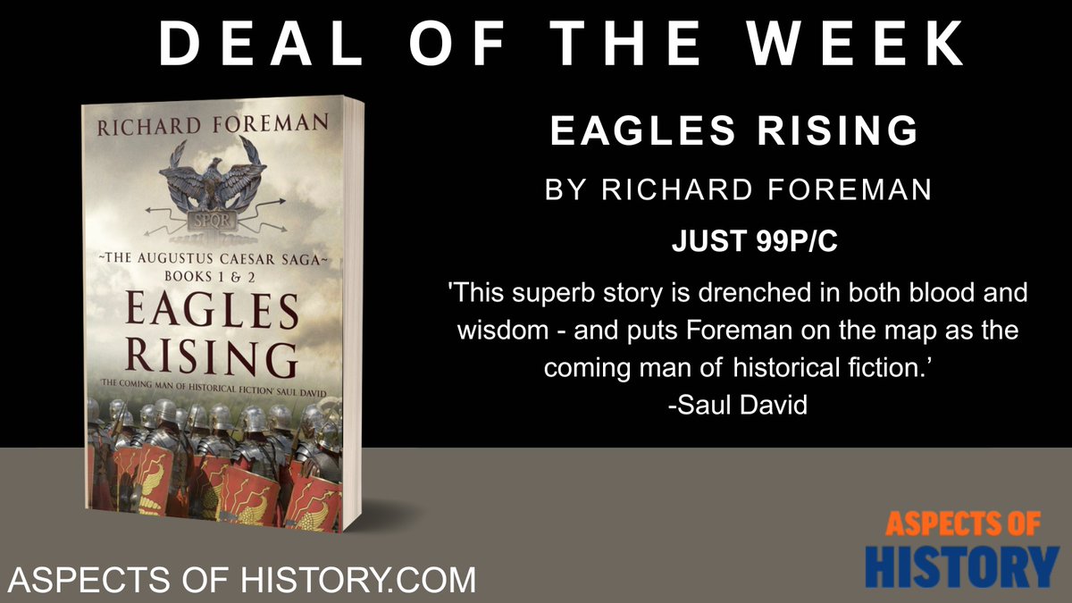 #DealoftheWeek
Eagles Rising, by @rforemanauthor Just 99p/c

What happened after the Ides of March?

amazon.co.uk/gp/product/179…

#historicalfiction #bestseller #kindleseries