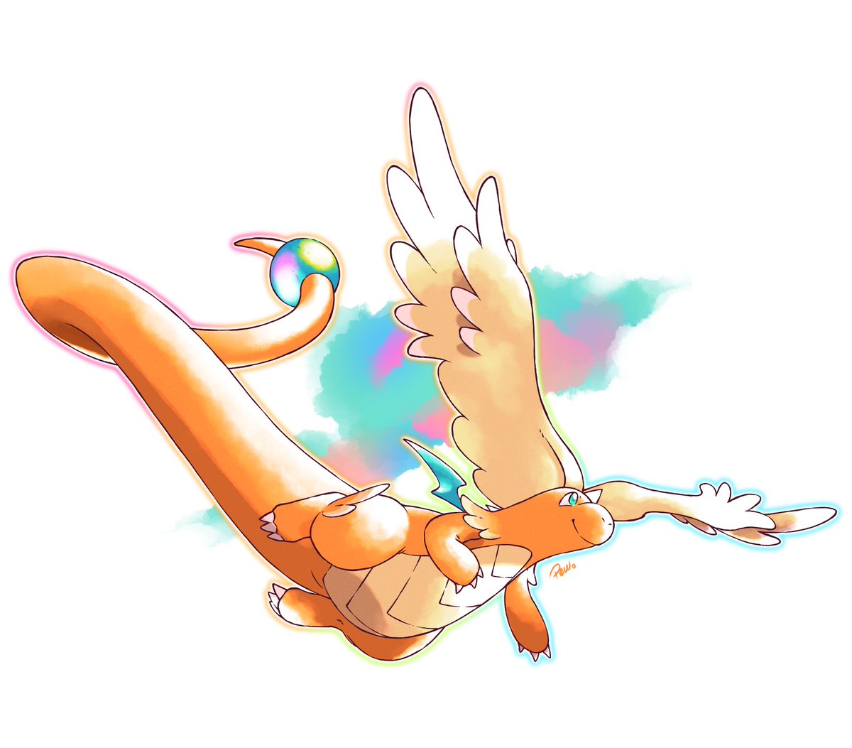 Gen1 art style Mega Dragonite ✨🌌✨