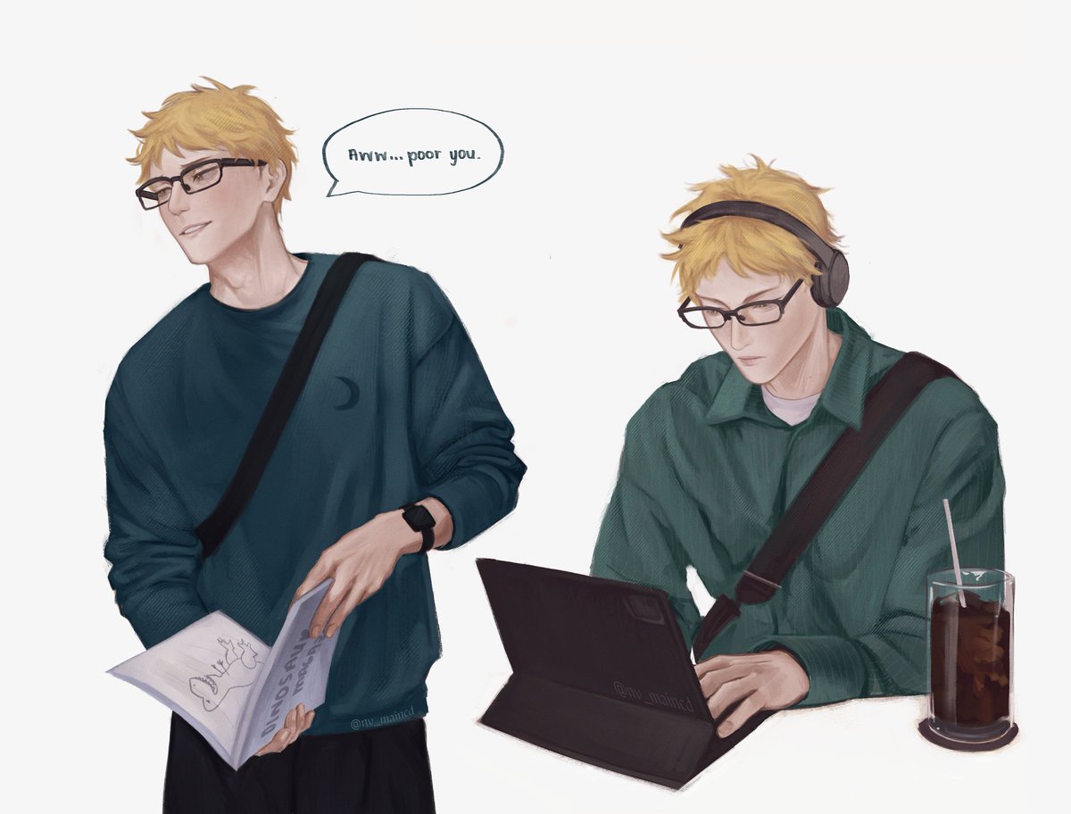 nv_mained's tweet photo. Study buddy tsukishima pt 2

#tsukishima #Haikyuu https://t.co/kAzu8SsHqO