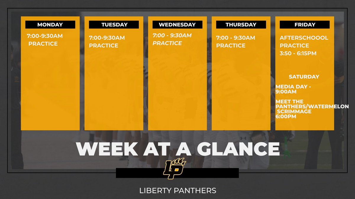 Fall Camp Week at A Glance:
“If you’re on time, you’re late”
<a href="/TMobile/">T-Mobile</a> #FN5GL
#GROW📈 #BEAPANTHER🐾