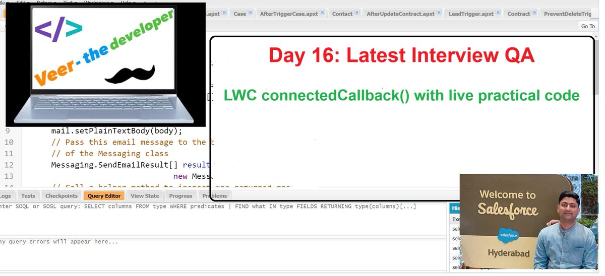 Veer_developer's tweet image. 📷 Day 16: LWC connectedCallback() latest Interview QA
youtu.be/qJAK9gLmTok
Please, watch &amp;amp; support your love 📷
#salesforce #lwc #lightningwebcomponent #javascript #callback #async #developer #webcomponent #training #lightning #component #fresher #asynchronous #setTimeout
