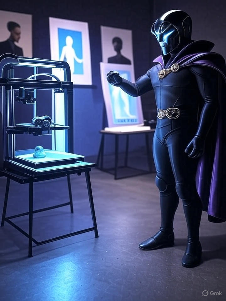 Asked grok to imagine the Phantom, after going back and forth a few times trying to remove that pesky 3rd arm this is what it made!