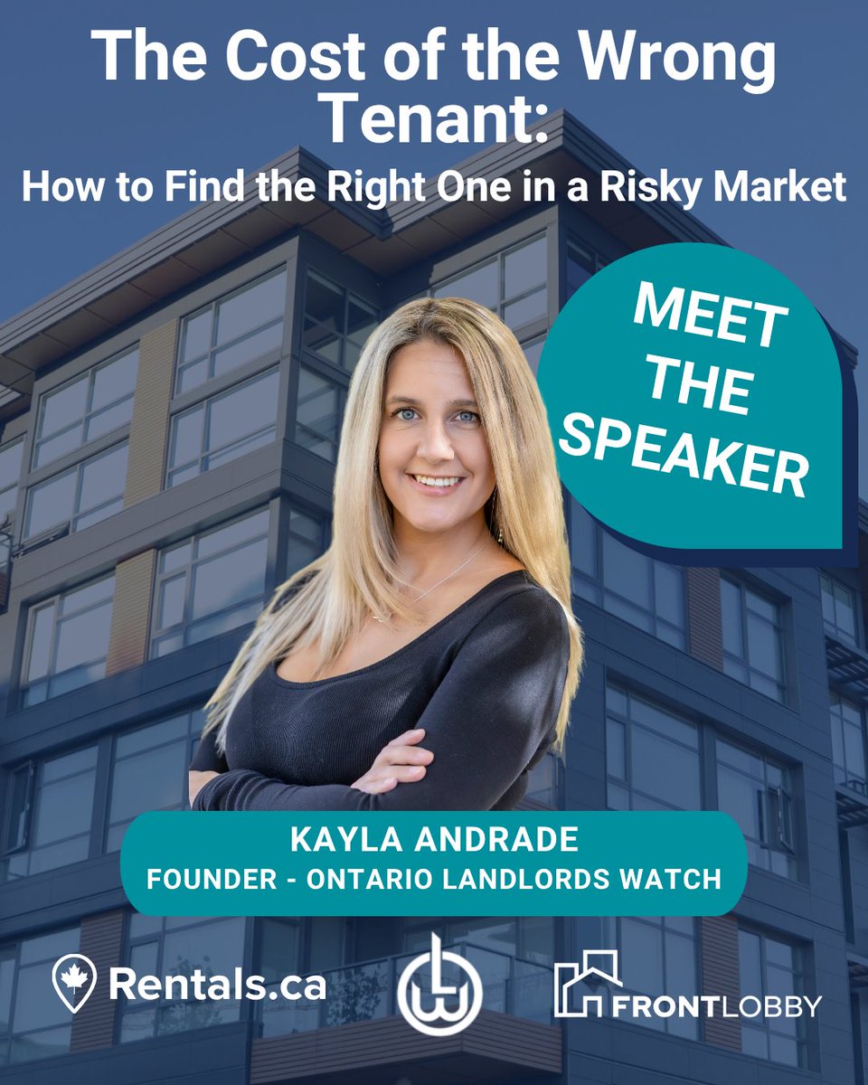 Meet Kayla Andrade of <a href="/OLWLandlords/">Ont Landlord Watch</a>, she has been a long time ambassador at FrontLobby. She is a passionate advocate for Landlords across Canada. 
🎙️ Join us on August 6th at 7 PM (ET) and hear Kayla’s insights and advice.
🎟️ Register free here: hubs.la/Q03B2qct0