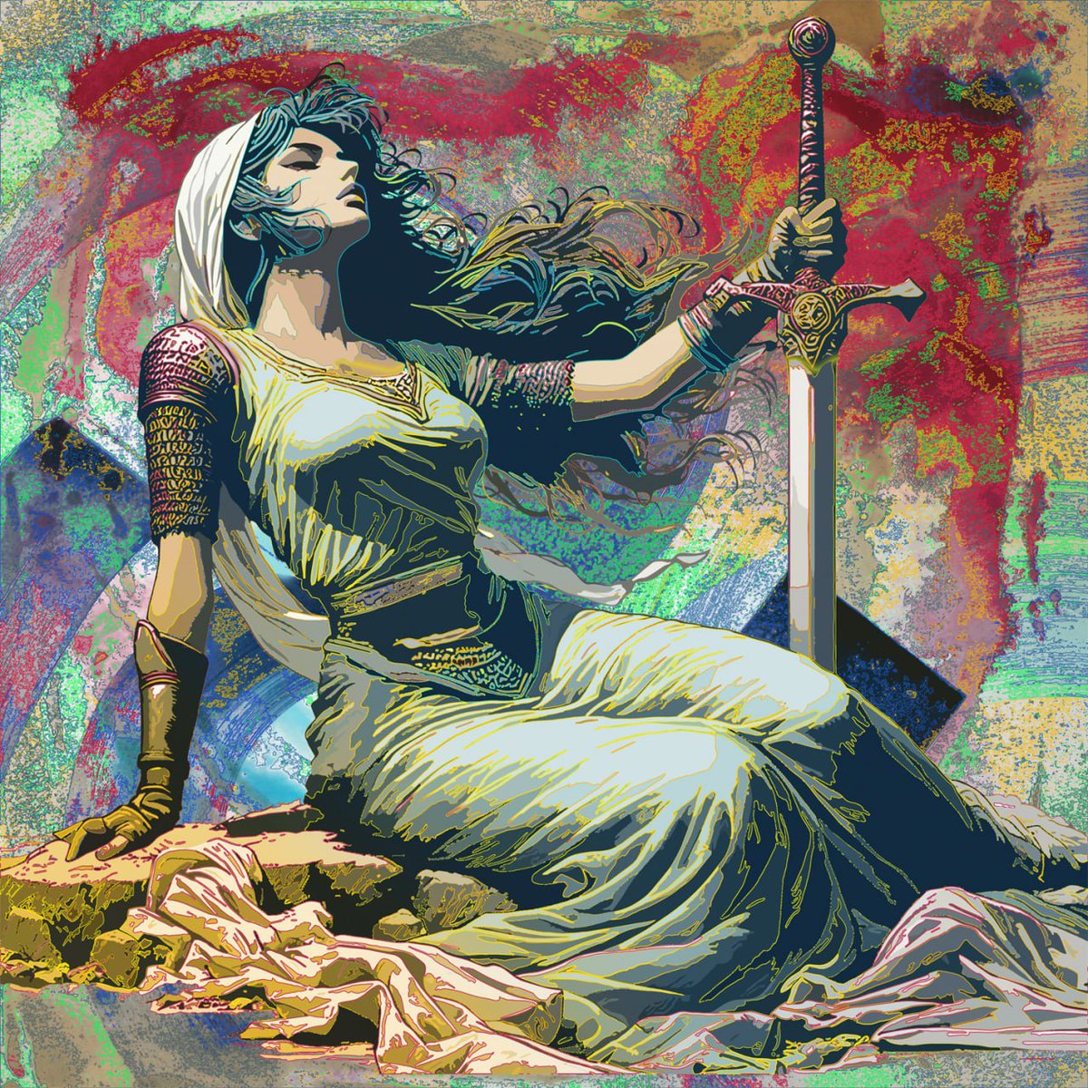 Gordafarid
We bring legends to life.  Again, the wind blows in the hair of legends.

❤️‍🔥Collaboration of 3 artists:❤️‍🔥
<a href="/ParissaPegah/">Parissa Pegah</a>
<a href="/shhamekhani/">Shahriar Hamekhani</a>
<a href="/arashlahiji/">Arash Lahiji</a>
1/1 gifart
148 Xtez
This collection will surprise you!!!
objkt.com/tokens/KT1XeWr…
#NFTCollection #nftcollector #NFTbuyers