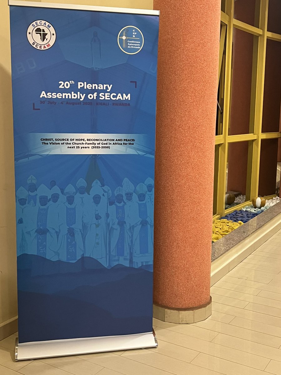 mbarriosprieto's tweet photo. Very grateful to Cardinal Fridolin Ambongo for his kind invitation to participate on behalf of @ComeceEu in the 20th General Assembly of the Symposium of Bishops’ Conferences of Africa and Madagascar (#secam) in #kigali, #Rwanda. It has been an inspiring re-encounter with the vitality and challenges of the #Church in #Africa and an opportunity of seeing ways in which we can further strengthen our collaboration. Congratulations also to the people of marvellous Rwanda for all the efforts they have done in these years to overcome, learn and grow from the terrible #genocide in 1994.