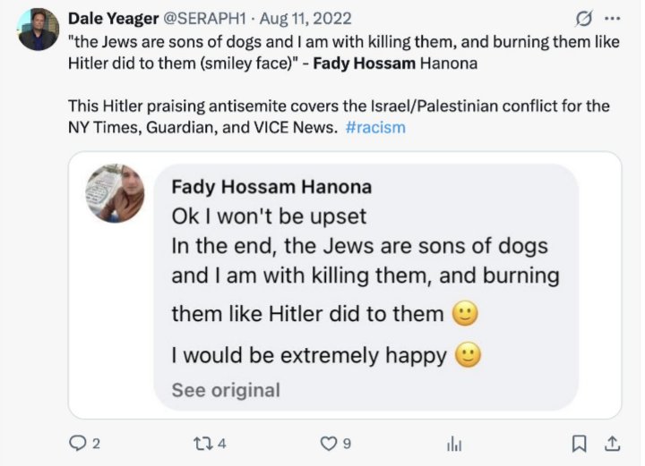 Taranis France 🎗️🏉🇫🇷 🇬🇷 🇮🇹 🇸🇪 🇺🇲 (@taranis__france) on Twitter photo <a href="/jnbarrot/">Jean-Noël Barrot</a> Il reste encore en France des #palestiniens #islamistes adorateurs d'hitler employés sur une chaîne TV française France24 !
.
Il faut les expulser de France !
.
#fadyhanona
#France24
#Ecpulsion_fadyhanona <a href="/jnbarrot/">Jean-Noël Barrot</a> Il reste encore en France des #palestiniens #islamistes adorateurs d'hitler employés sur une chaîne TV française France24 !
.
Il faut les expulser de France !
.
#fadyhanona
#France24
#Ecpulsion_fadyhanona