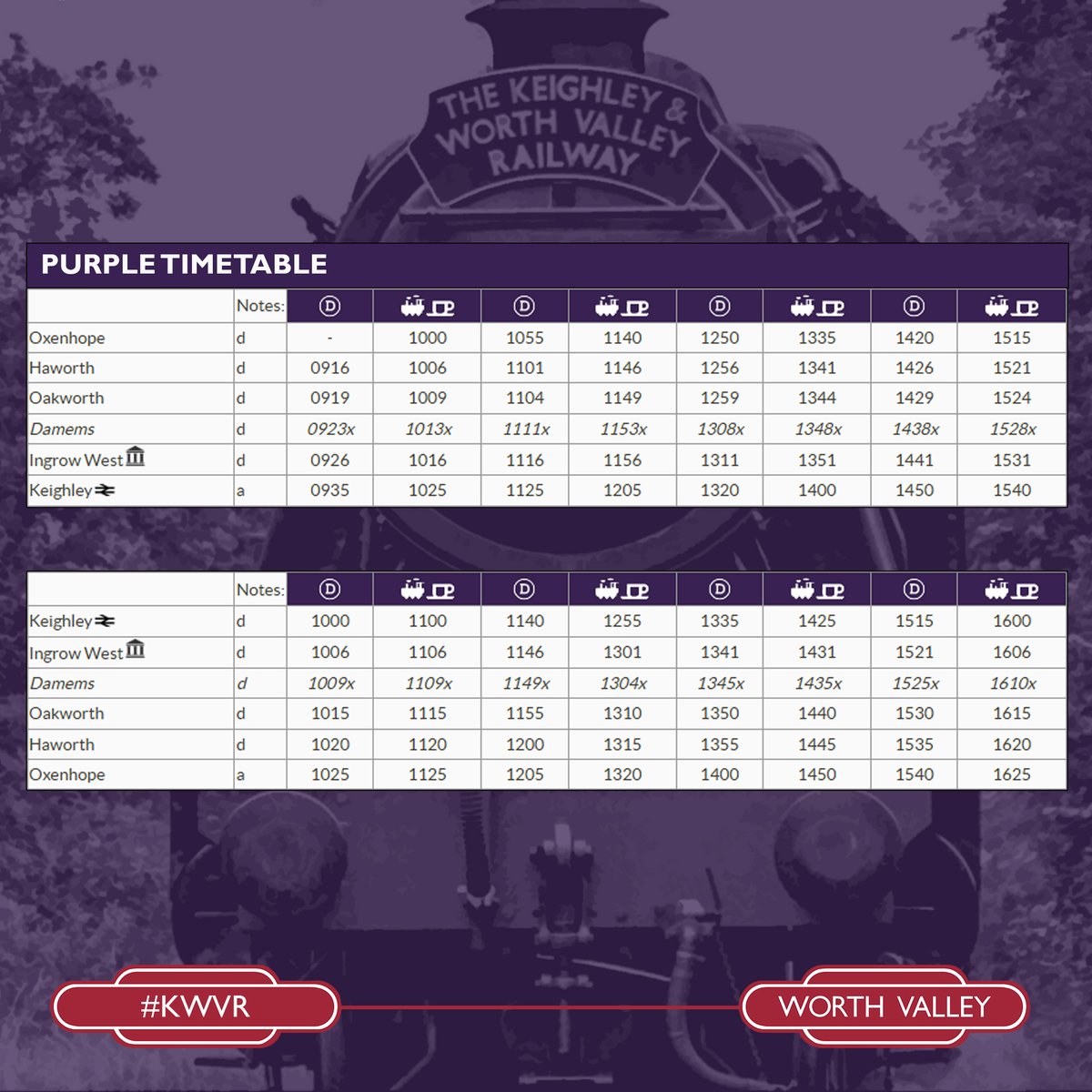 🚂 Monday Motivation🚂

Start your week with the sights, sounds and smells of steam—41241 is hauling our services today along the beautiful Worth Valley.

Why not take a ride back in time?

📅 Plan your journey: kwvr.co.uk/visiting-the-k…

#kwvr // kwvr.co.uk