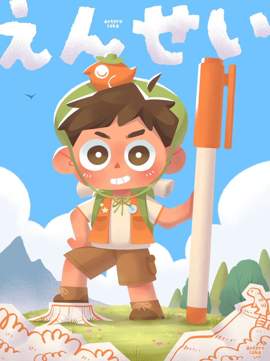 my latest illustration for a certain art community project dengan style yang cukup berbeda dari biasanya dengan proses yang sangat eksperimental! 🗯 puas banget sm hasilnya #edan