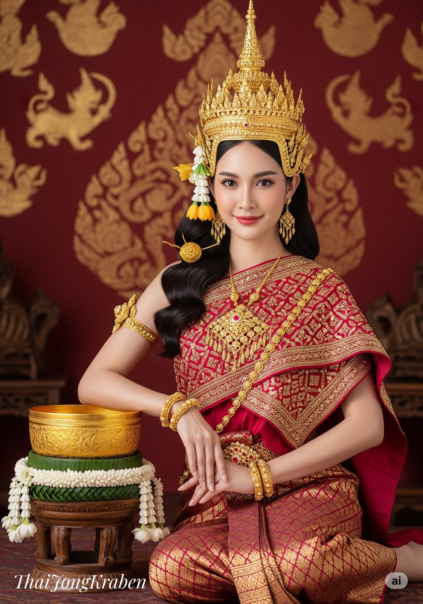 JKraben's tweet photo. #TraditionalThaiDress #ChudThai #AIArt https://t.co/KWwrkTTTig