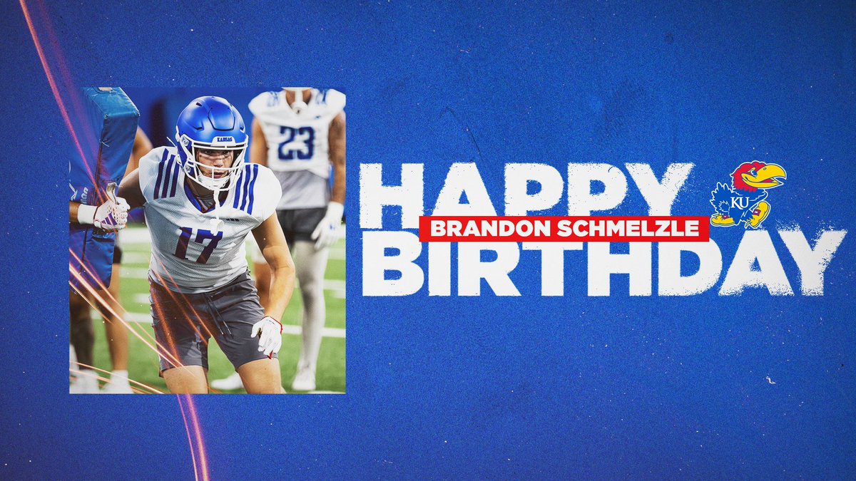 Let’s all wish our Jayhawk Family member <a href="/Brandonschmelz1/">Brandon Schmelzle</a> a Happy Birthday! Brandon, enjoy your special day! 

#RockChalkBirthday