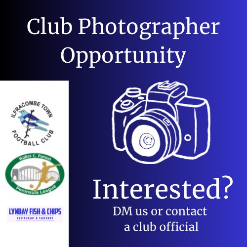 𝐂𝐥𝐮𝐛 𝐏𝐡𝐨𝐭𝐨𝐠𝐫𝐚𝐩𝐡𝐞𝐫 𝐖𝐚𝐧𝐭𝐞𝐝!

Are you able to help? - We are after a photographer for match days at Marlborough Park.

A fab opportunity for a young aspiring photographer or an experienced head who would love to get involved.