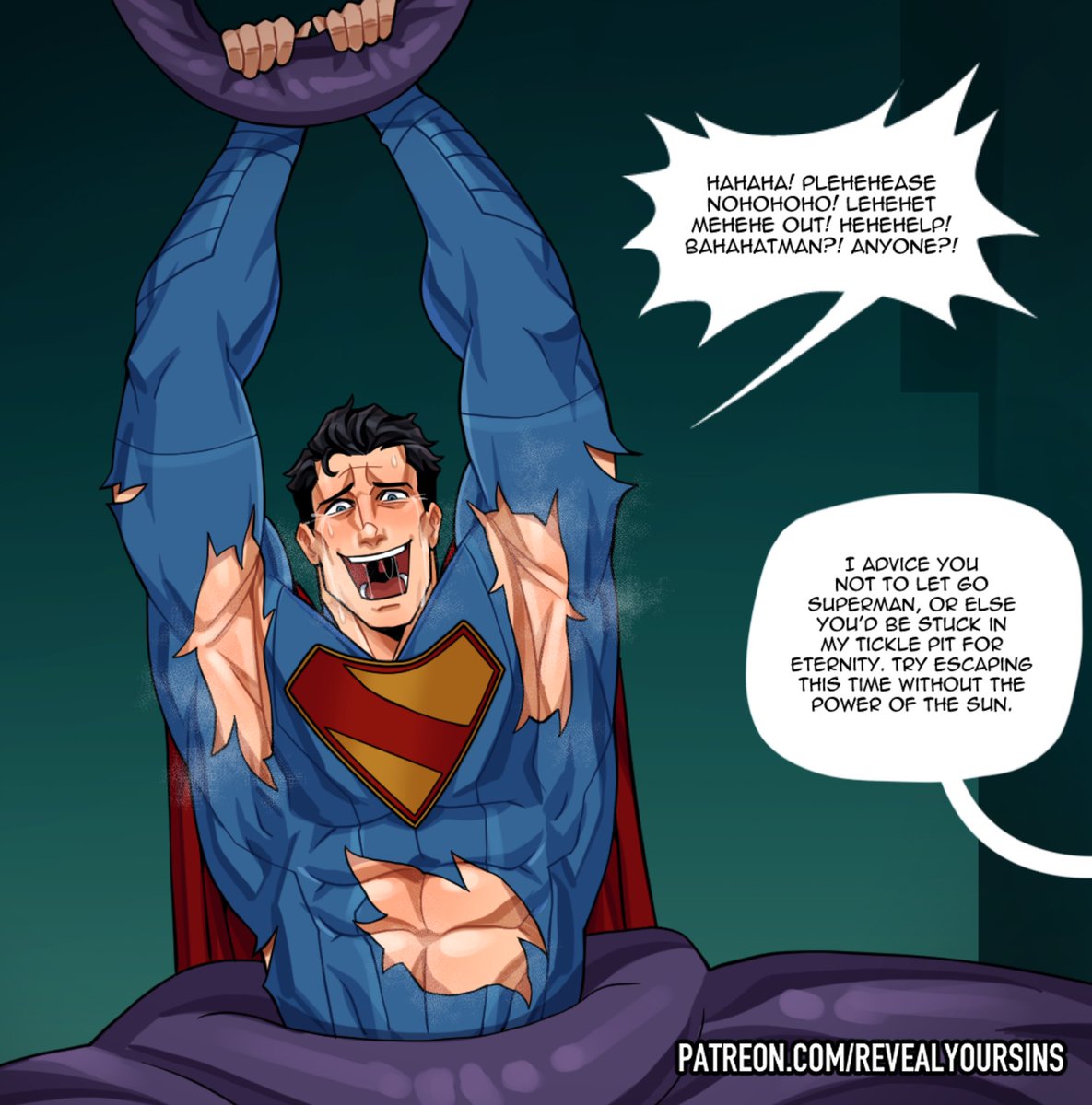 New Reward is out now on my 🅿️atreon! | Superman got sent to a pocket dimension where a tentacle blob inhabits it and will tickle their captives for eternity...