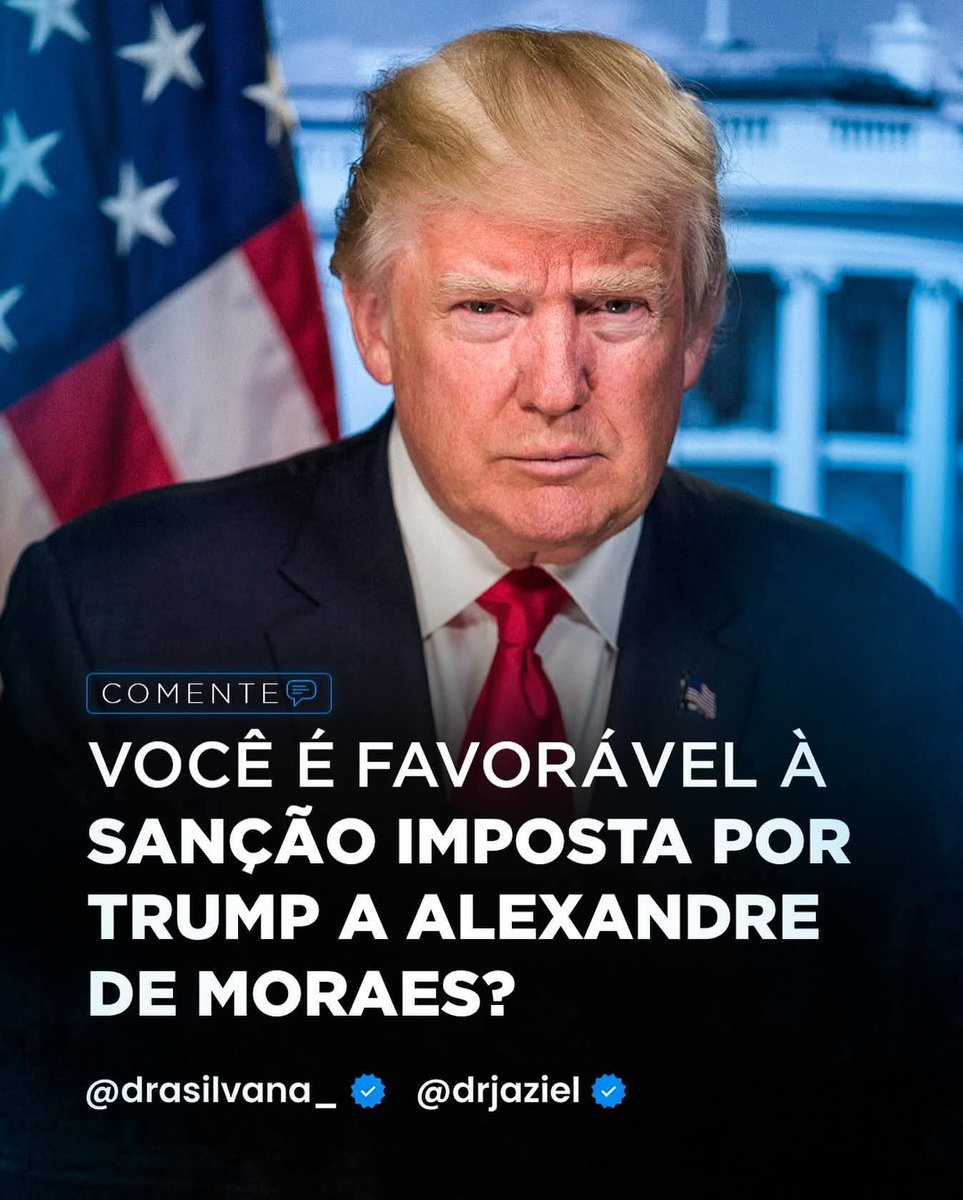 A liberdade de expressão é um valor inegociável. E quando ela é ameaçada por decisões arbitrárias, é dever das democracias reagirem. Foi isso que os Estados Unidos fizeram.
#Trump #Bolsonaro2026 #ForaLulaForaMoraes