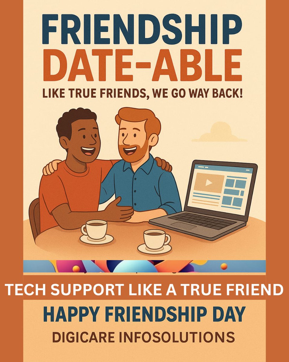 Digicareinfosol's tweet image. Happy Friendship Day !
PROVIDING TECH SUPPORT LIKE A FRIEND FOR OUR CLIENTS
Digicare Infosolutions
Empower your business with the best Tech Support
𝐯𝐢𝐬𝐢𝐭 -digicareinfosolutions.in
#busyaccountingsoftware #busysoftware #freindshipday #freindshipday #freindshipday2025