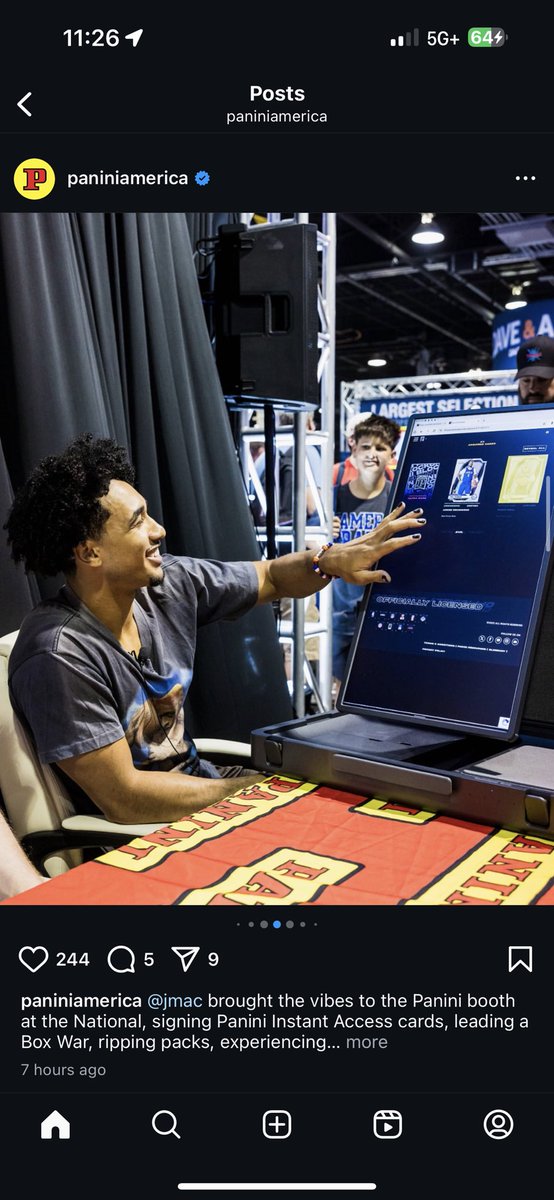 NFTs Everyday (@nftseveryday) on Twitter photo Love to see <a href="/PaniniAmerica/">Panini America</a> blockchain getting more attention the past few days at The National!
Very cool to see @j_mccain_24 hang at the Panini booth and rip some NFT packs 🔥 Love to see <a href="/PaniniAmerica/">Panini America</a> blockchain getting more attention the past few days at The National!
Very cool to see @j_mccain_24 hang at the Panini booth and rip some NFT packs 🔥