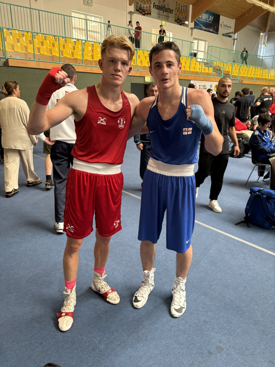 silver medal for frankie thought he did enough to nick it needed to win the last 5-0 and it was 4-1 , Top class
opponent from georgia the world number 3 so very proud  in his first away international tournament 🥊🏴󠁧󠁢󠁥󠁮󠁧󠁿🔥