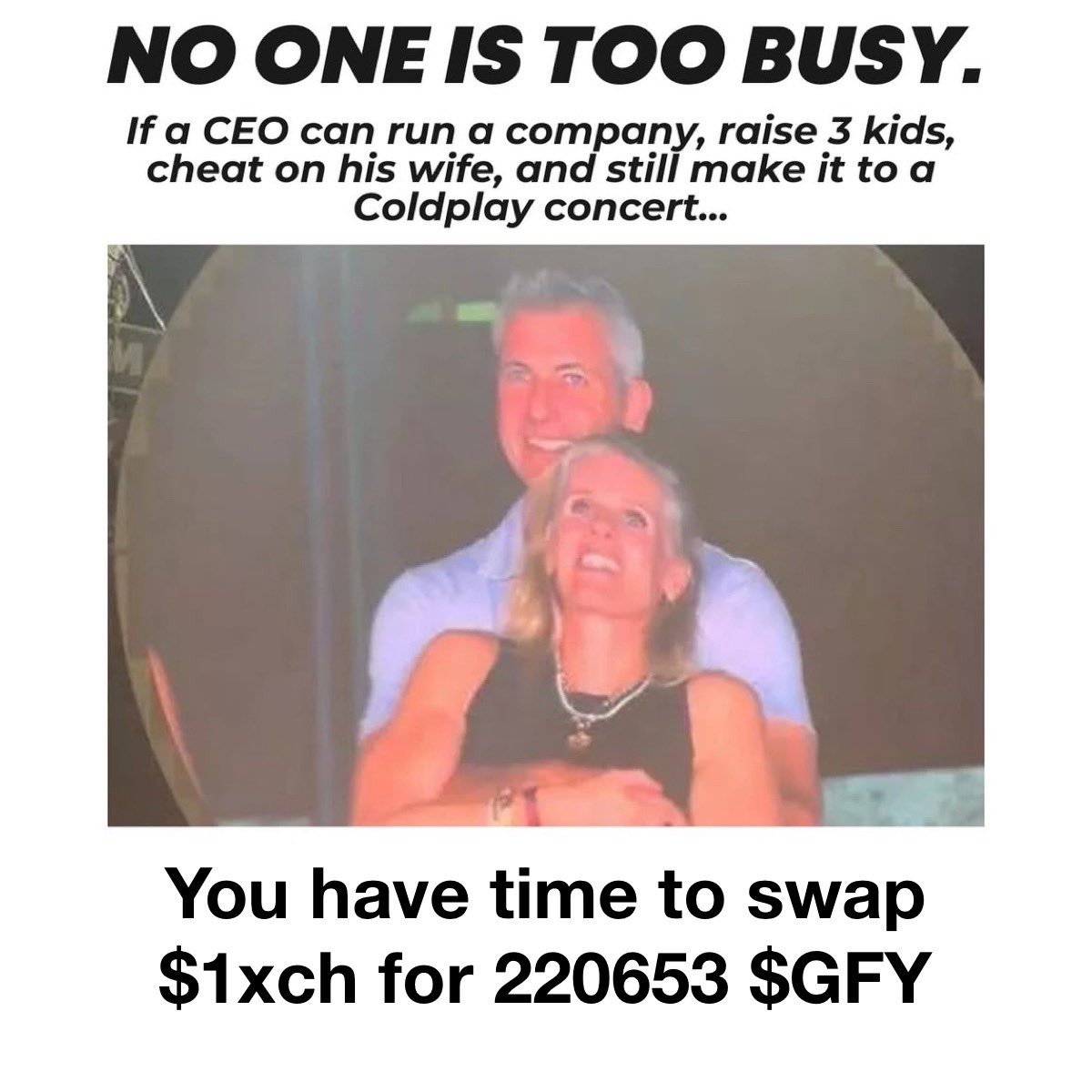 Don’t go fukn tell yourself you don’t have time….!!!?!!!…..
$GFY

f930c6c02e8bb72e3d06eabb61483fbd4bbbc41906336e4db49c81affa51df81
