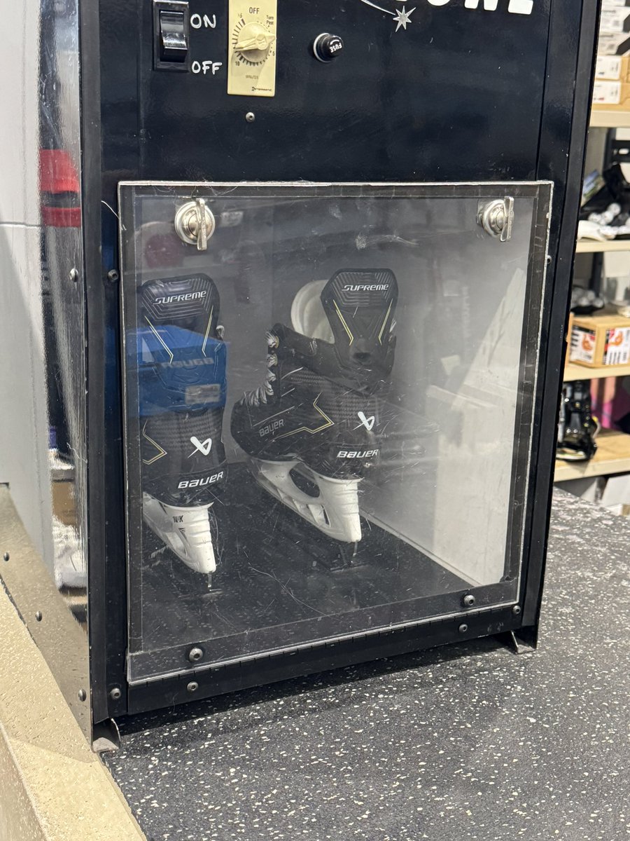 Bit the bullet. He got his first pair of brand new skates 💜