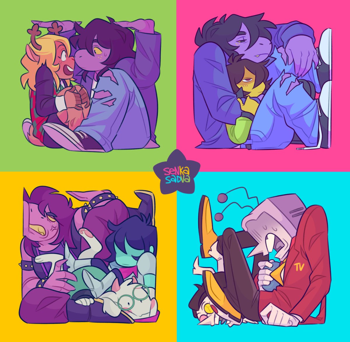 kids in boxes (and one divorced couple)

#deltarune #suselle #krusie #spamtenna