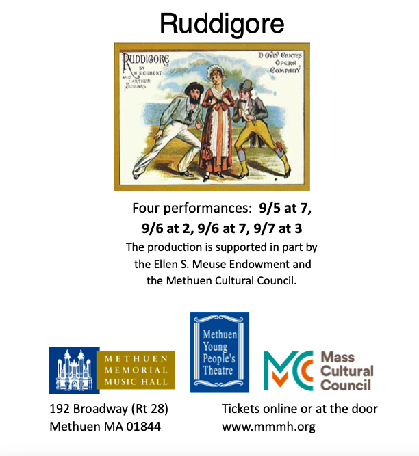 What could be more fun than a G &amp; S ghost story? Nothing!!! So join us for 'Ruddigore'