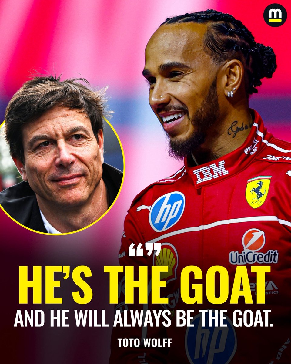 🎙️| Toto Wolff: Lewis Hamilton is the GOAT.