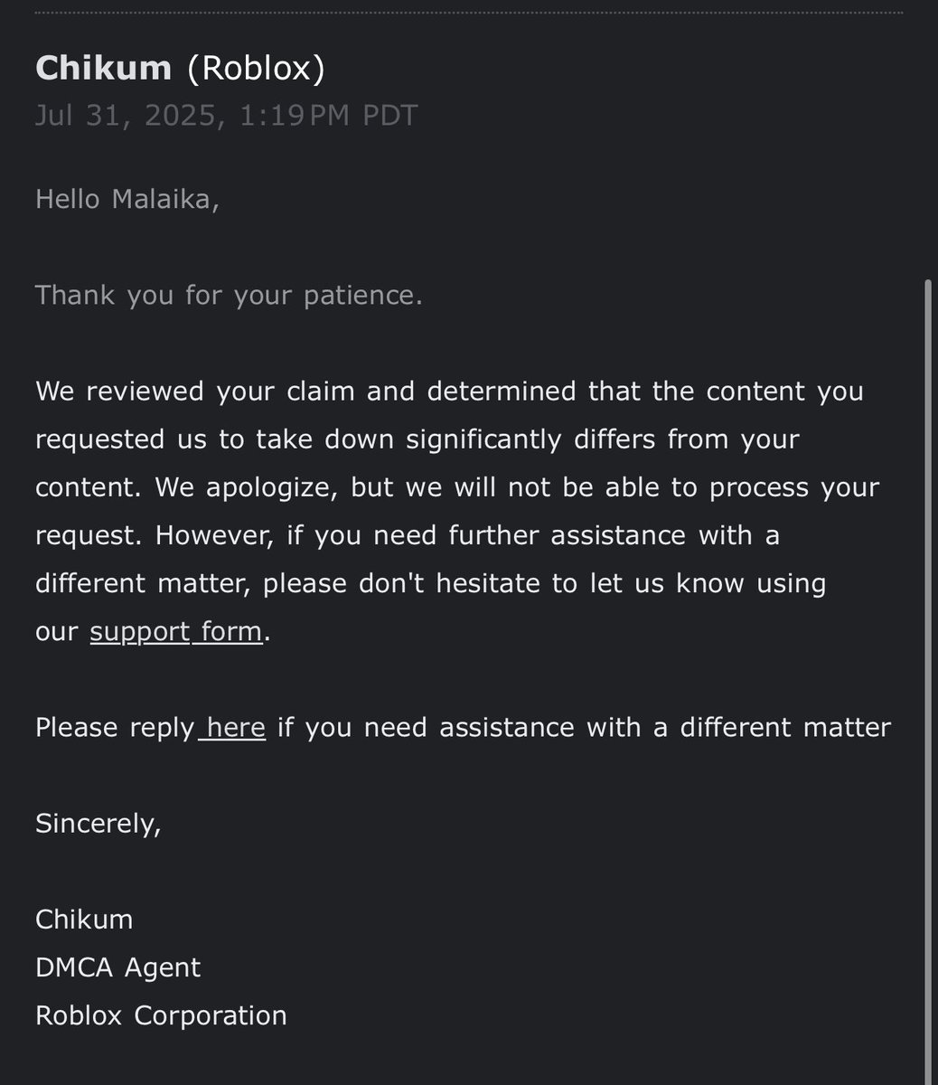 malaikamonaa's tweet image. Roblox moderation is a joke atp. #roblox #robloxmoderation