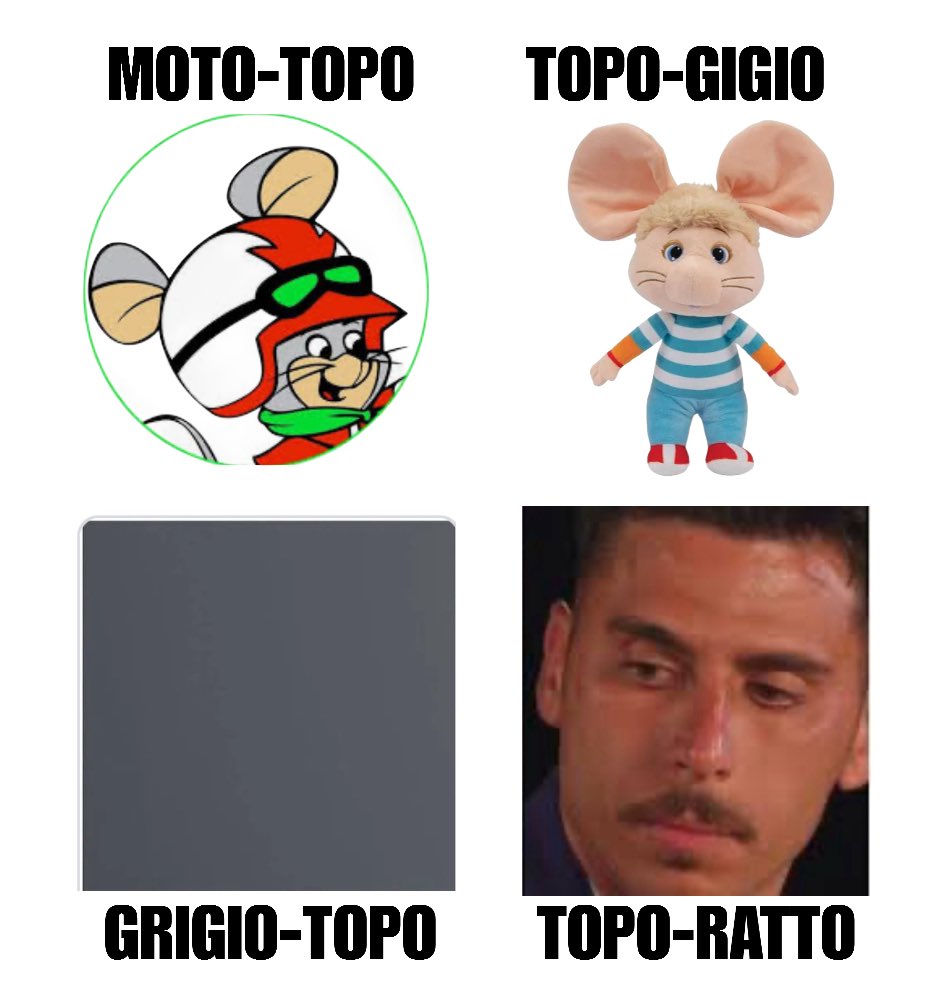 katadaniele's tweet image. I quattro topi più famosi della storia: #TemptationIsland2025