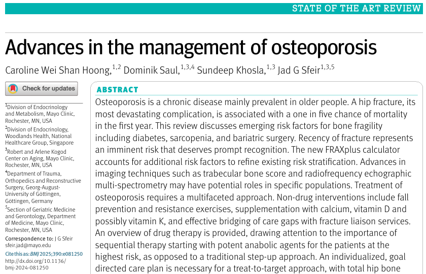 doctorneyro's tweet photo. Th review discusses emerging #riskfactors for #bonefragility inclding #diabetes, #sarcopenia, nd #bariatricsurgery
Recency of #fracture represents an imminent #risk that deserves prompt #recognition
The #FRAXplus #calculator accounts for additional #RF
https://t.co/lTyxnrzicd https://t.co/uxFxpGIg57
