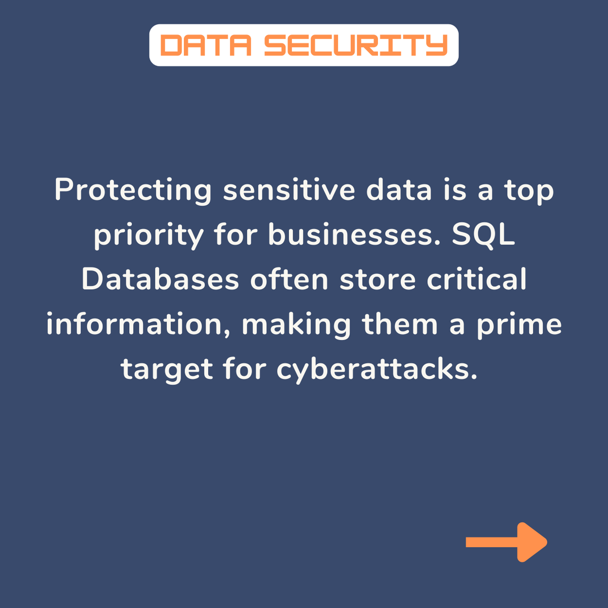 SQLGroup's tweet image. Is your business taking the necessary steps to protect your valuable data?  Contact us today to learn more about how we can safeguard your business against potential threats. #sql #sqlserver #sqlsecurity #database #datasecurity #cybersecurity #protectyourdata #businesssecurity