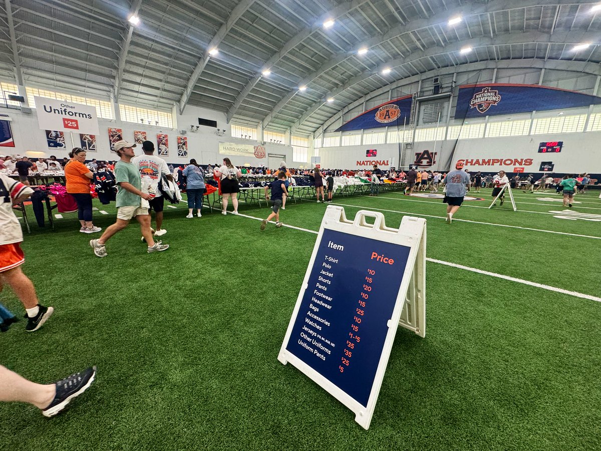 Rhett Hobart (@rhetthobart) on Twitter photo Thanks to all who came out for yesterdayโs <a href="/AuburnTigers/">Auburn Tigers</a> Surplus Sale!
โช๏ธ 6,000+ Auburn fans
โช๏ธ 3,000+ transactions
โช๏ธ 34,740 items sold
+ a special thanks to all who braved the hectic checkout lines after we had to let the entire line inside due to lightning within 8-miles. Thanks to all who came out for yesterdayโs <a href="/AuburnTigers/">Auburn Tigers</a> Surplus Sale!
โช๏ธ 6,000+ Auburn fans
โช๏ธ 3,000+ transactions
โช๏ธ 34,740 items sold
+ a special thanks to all who braved the hectic checkout lines after we had to let the entire line inside due to lightning within 8-miles.