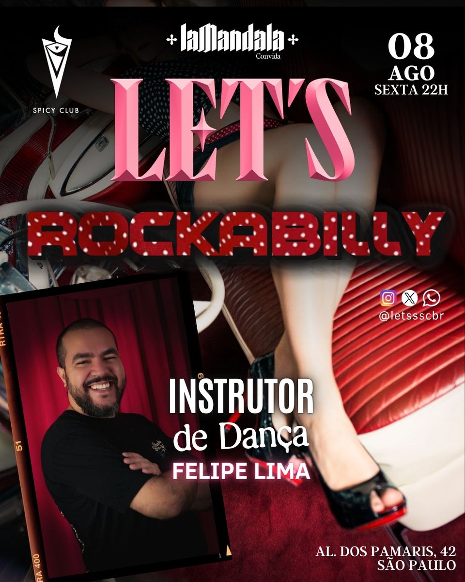 letssscbr's tweet photo. Contagem regressiva pra Let's Rockabilly dessa sexta!
Ingressos: https://t.co/cOznTv2q2b
@lamandala_ssc @spicyclub_ofc #jiverock #rockabilly #bdsm #grease #pinup #LetsSSCbr #LetsSSC #LaMandala #VivaoFrisson #feticheaoalcancedetodes #letsplayfesta #VivaoFrissondasNovasExperiencias https://t.co/hsD0zakAMo