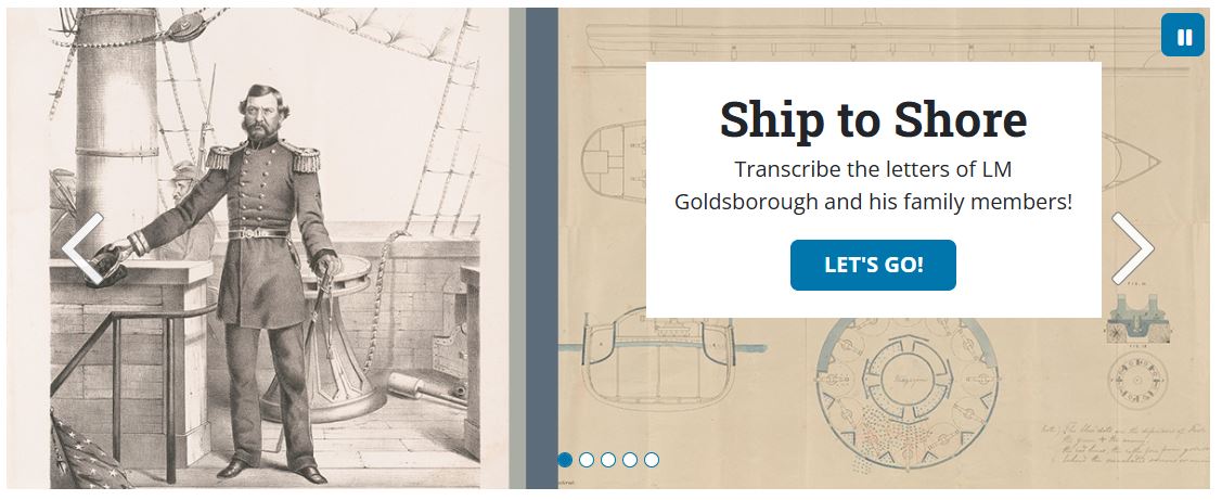 Looking for an indoor activity to escape the summer heat? Volunteer for the By the People transcription program at crowd.loc.gov! Try the letters of Civil War naval officer Louis M. Goldsborough, which includes letters from his wife Elizabeth and their daughter Lizzie.