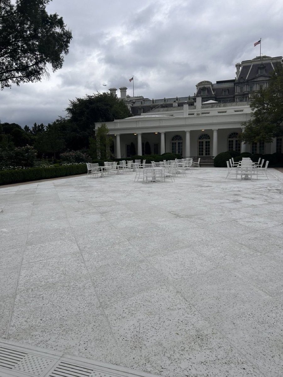 A $200M tacky-ass gold ballroom. Gold leaf smeared all over the Oval Office. 88-foot flag poles in an homage to Adolf Hitler. Rose Garden turned into a Mar-a-Lardo patio. So fucking disgusting that a convicted felon and known pedophile gets to vandalize the White House like this.