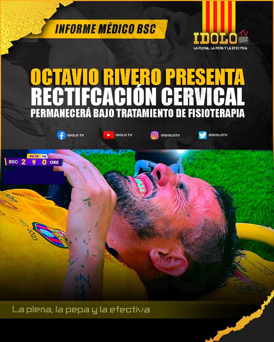 Octavio Rivero permanecerá bajo tratamiento de fisioterapia‼️
