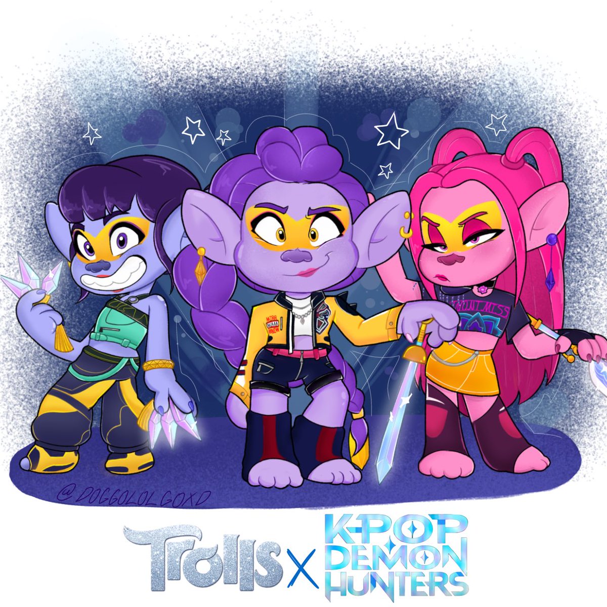 Sometimes I forget to post here and stuff…anyways huntrix as kpop trolls! 
-
#trollsfanart #KpopDemomHunters #kpdhfanart
