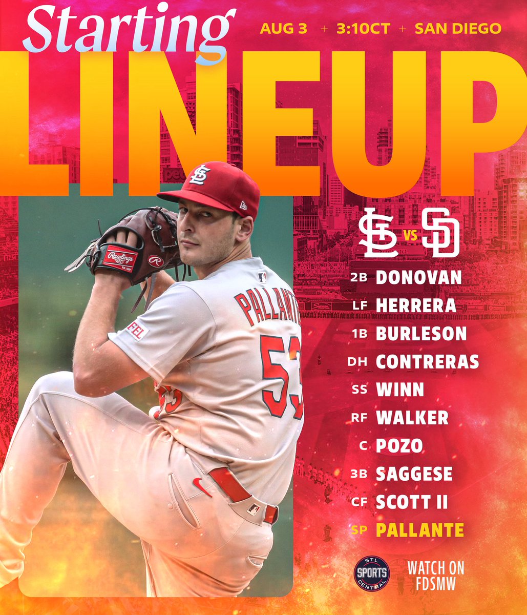 Herrera is in LF as #STLCards go for series victory 

Drop your score prediction ⬇️