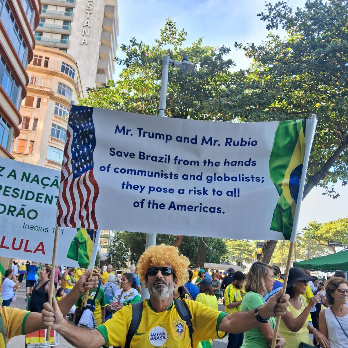 🇧🇷 O Brasil pede socorro ao mundo livre!
Mr. Trump &amp; Mr. Rubio:
Save Brazil from the hands of communists and globalists!
Eles são um risco para toda a América!”

O povo brasileiro não aceita ditadura disfarçada.
Queremos liberdade e respeito à democracia de verdade! ✊