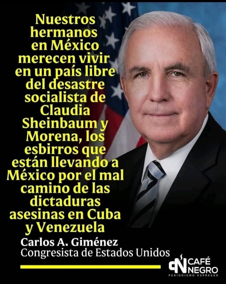 Fer PG (@lamusitapg) on Twitter photo Mira lo que dice el Congresista de los EEUU CARLOS A. GIMÉNEZ de ti CIENTÍSICA <a href="/Claudiashein/">Claudia Sheinbaum Pardo</a> . Mira lo que dice el Congresista de los EEUU CARLOS A. GIMÉNEZ de ti CIENTÍSICA <a href="/Claudiashein/">Claudia Sheinbaum Pardo</a> .