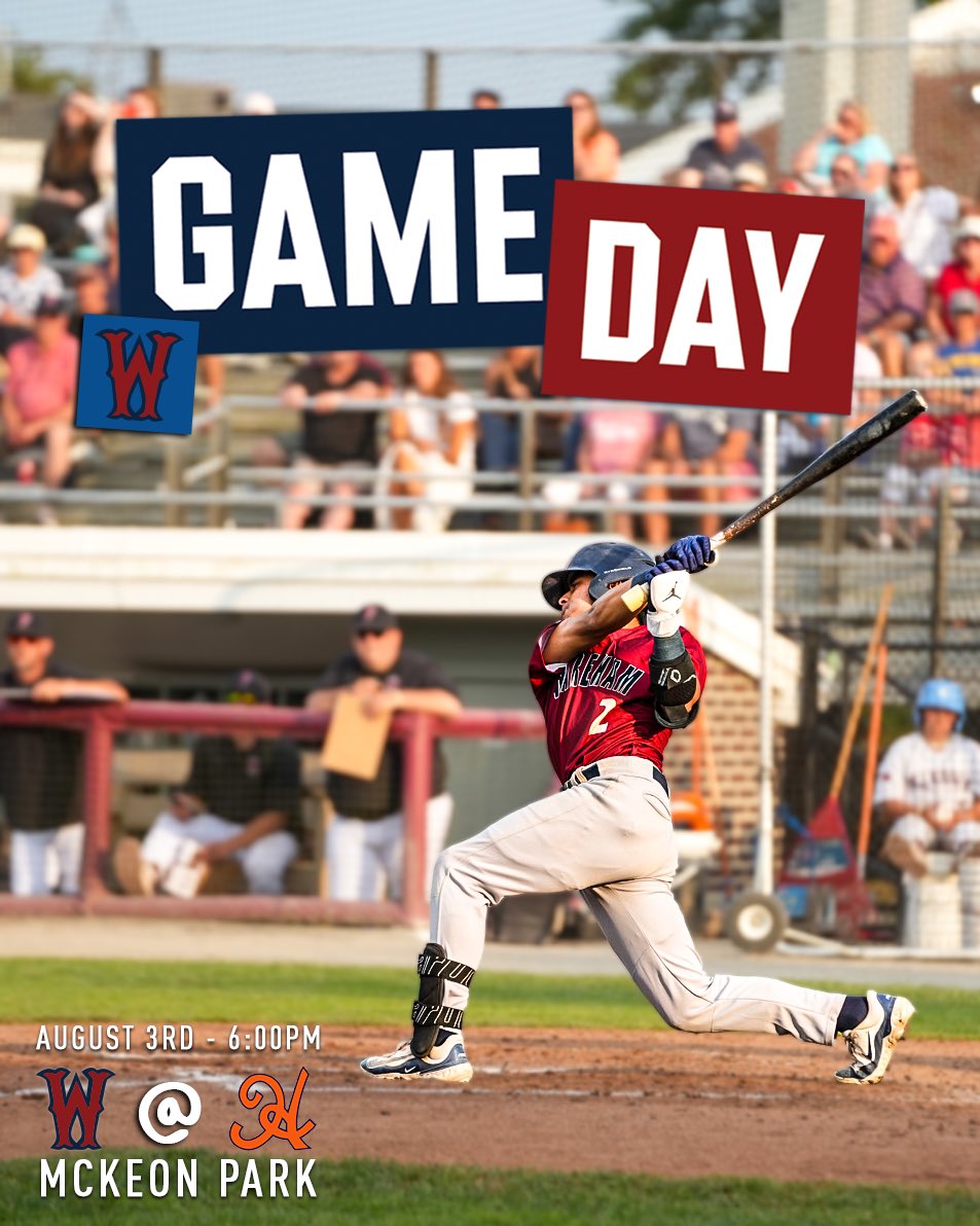 Today is the last day of the regular season! The Gatemen are away in Hyannis so let’s end the regular season with a bang! 💥

🆚 Hyannis (15-20-4)
📅 Sunday, Aug 3, 2025
🏟️  McKeon Park
⏰ 6:00PM
📺 capeleaguetv.com/warehamgatemen/ and m.youtube.com/@WarehamGateme…

#GuardTheGate #GoGatemen