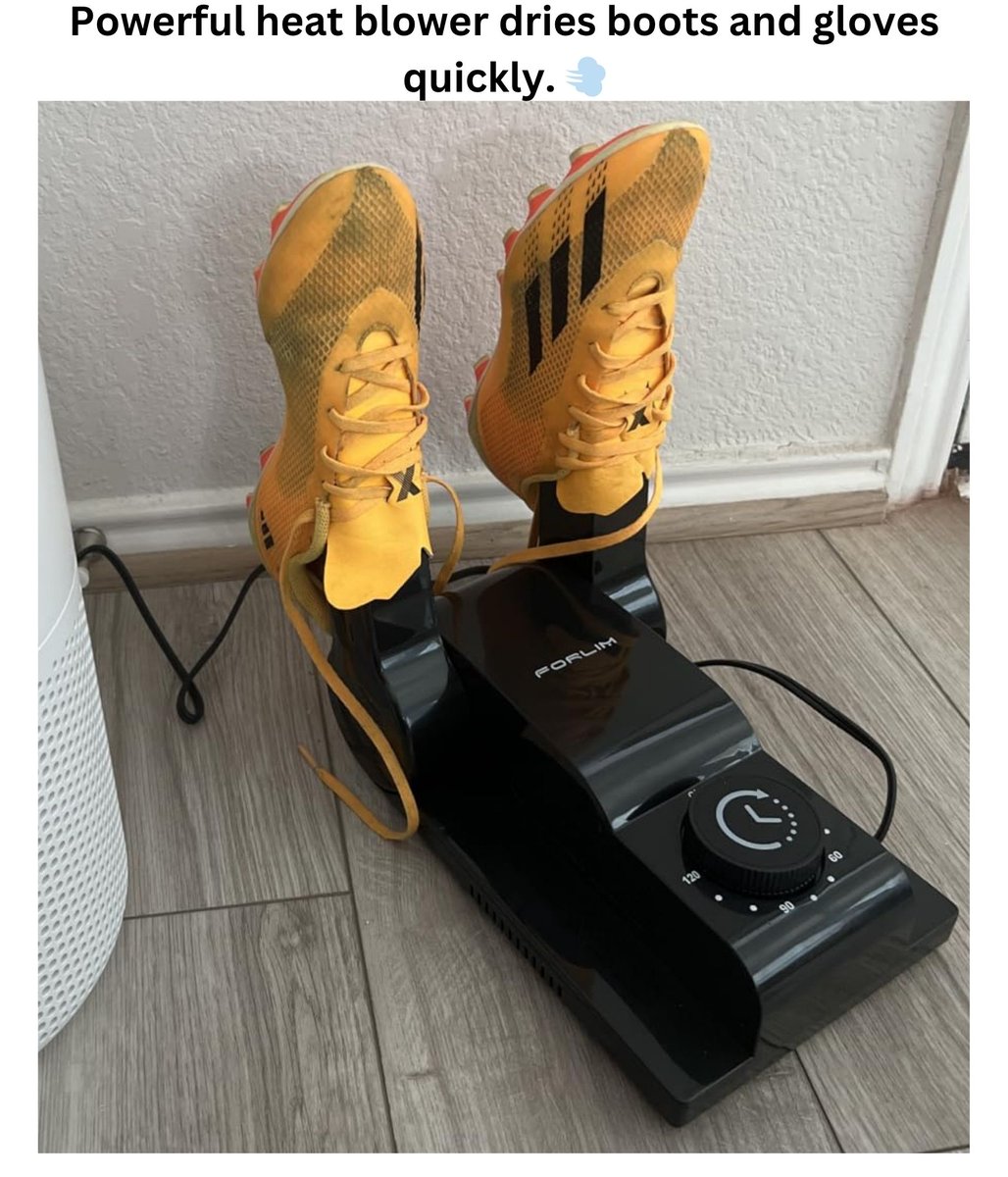 SmartGadget_Ins's tweet image. Tired of wet gear? 🥵 Dry fast with the FORLIM Boot Dryer! 🌬️ 

1️⃣ Quick-drying heat blower 💨
2️⃣ Odor-busting moisture control ✨
3️⃣ Adjustable rack fits all gear 🧤
4️⃣ Smart timer saves energy ⏰
5️⃣ Warm boots for cozy starts ☀️ 
#BootDryer #StayDry