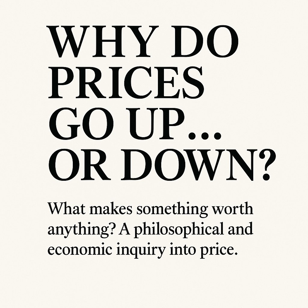 Why do prices go up or down?

Thought of this came from the recent crypto market pump, all of things in crypto hasn't changed much so why was the price going up?

Well this weekend it was going down, and nothing changed still again except for prices.

So I wrote about it. Not a