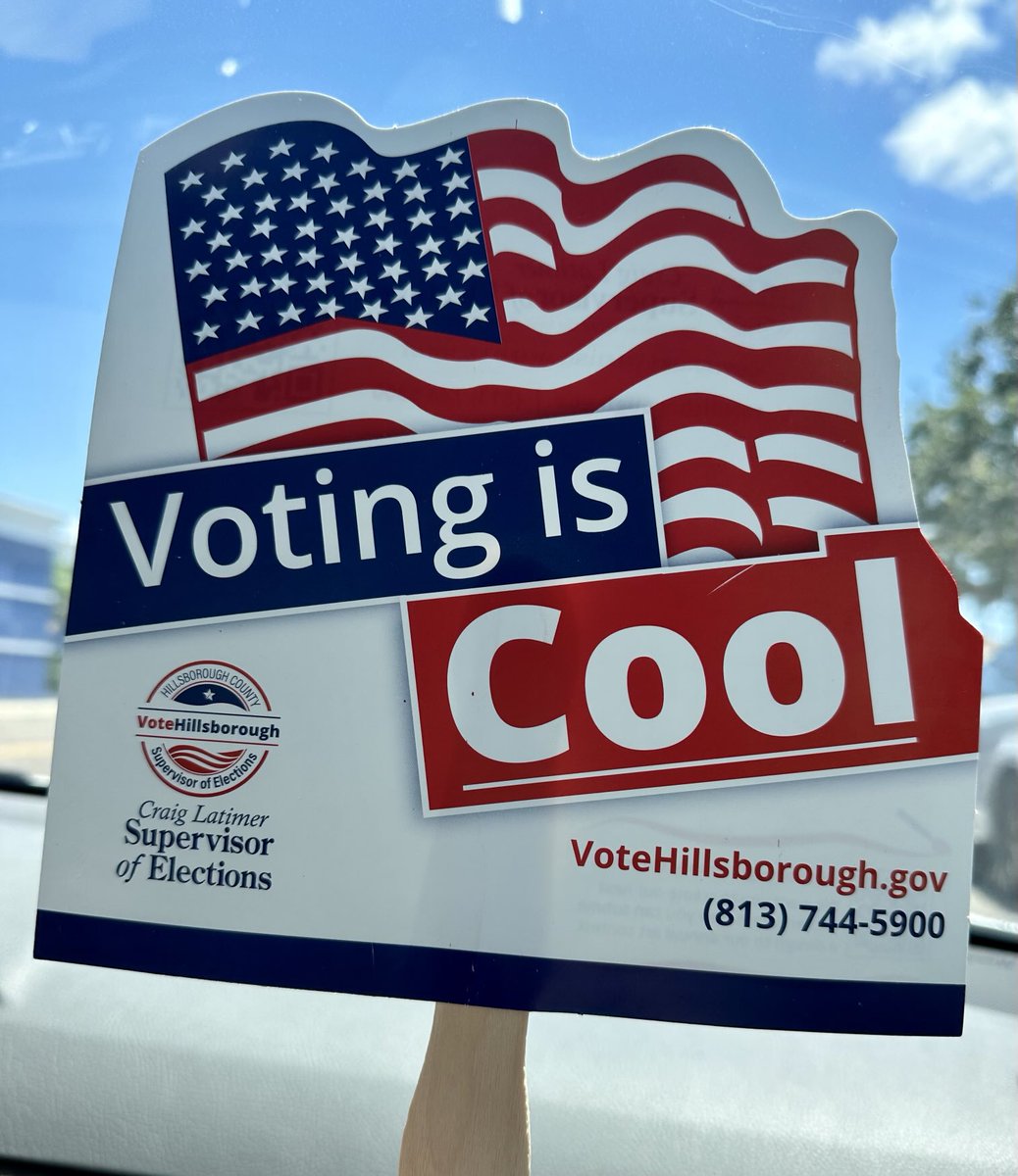 I’m a fan, <a href="/HillsboroughSOE/">Craig Latimer, Supervisor of Elections</a>, 👏🏻 👏🏻 👏🏻! Thanks to Elections Supervisor Craig Latimer⁩ for this great reminder, which served double-duty in cooling us at today’s brutally hot ⁦<a href="/RaysBaseball/">Tampa Bay Rays</a>⁩ game. #RegisterToVote. Then #Vote! Voting IS COOL!