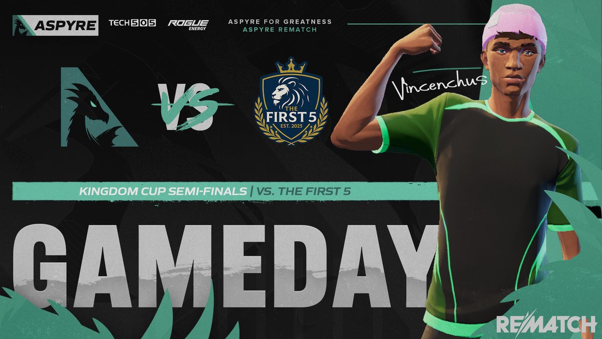 🟢MASSIVE REMATCH MATCHUP🟢

Aspyre Rematch (#1 EU)
🆚
#TheFirst5 (#2 EU)

Starting Lineup:
🐉<a href="/KejayRL/">Kejay</a>
🐉<a href="/FedeJoestarRM/">Federico Berti</a>
🐉<a href="/Ango21_/">Ango</a>
🐉@Spiixyy_
🐉@VincenchusRM

🔴LIVE NOW🔴
📺 Twitch.tv/RoyalLeague_Re…
