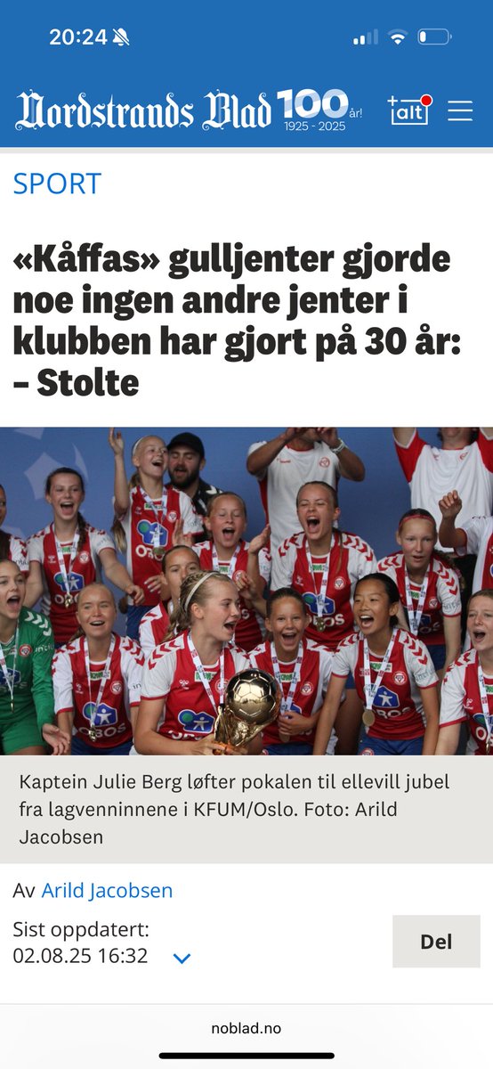 Fantastisk uke gjennomført. 104 lag med livslange opplevelser på sletta, krydret med to cupseiere. Avslutter med flaggskipet som faktisk bare spiller akkurat likt som de har gjort siden ferien🔻En Klubb For Livet🔻