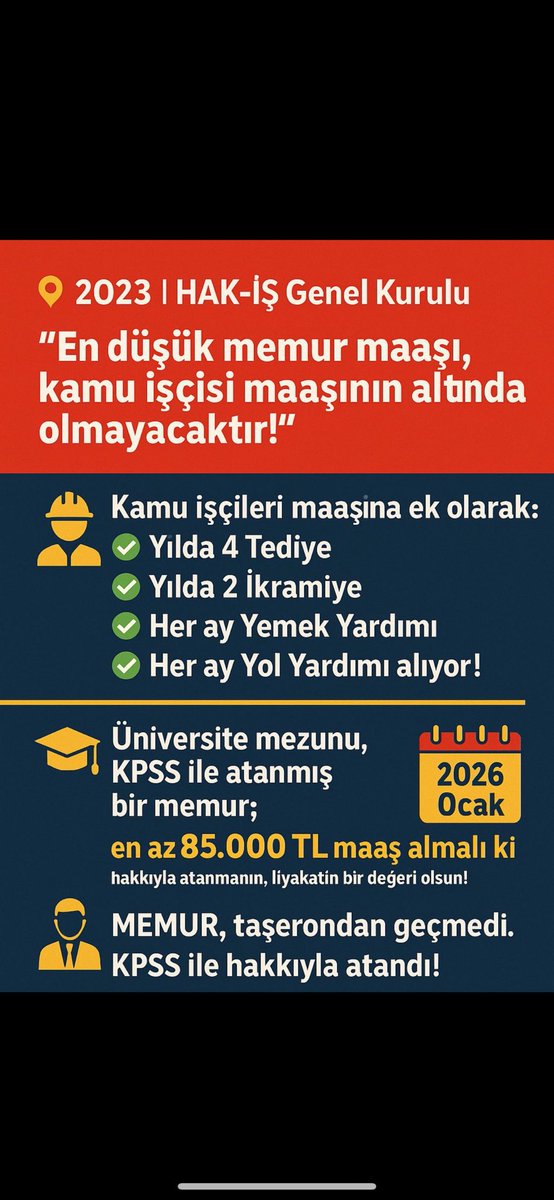 #İşçiyeKepçeyleMemuraKaşıkla