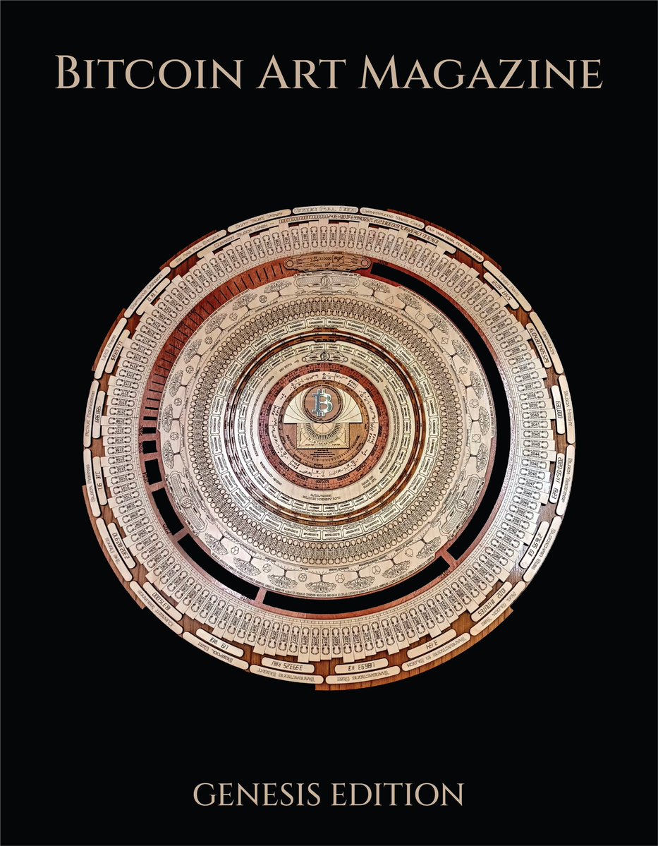 Asanoha (@asanoha_gold) on Twitter photo We are honored to announce that the artwork of <a href="/FractalEncrypt/">FractalEncrypt ∞/21M</a> will be featured on the cover of the Genesis Edition of the world’s first Bitcoin Art Magazine🔥
This is not just a magazine, it is an art gallery in the palm of your hand.
Enter to win a free years subscription 🍊 We are honored to announce that the artwork of <a href="/FractalEncrypt/">FractalEncrypt ∞/21M</a> will be featured on the cover of the Genesis Edition of the world’s first Bitcoin Art Magazine🔥
This is not just a magazine, it is an art gallery in the palm of your hand.
Enter to win a free years subscription 🍊