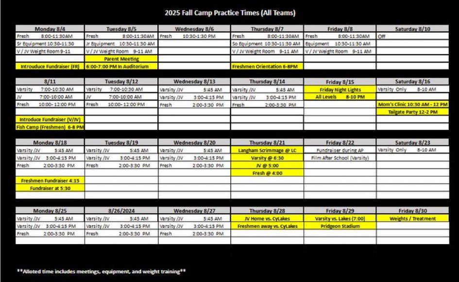 CyFalls Football (@cyfallsfb) on Twitter photo Freshmen football starts tomorrow!  See you at 8 AM! Freshmen football starts tomorrow!  See you at 8 AM!